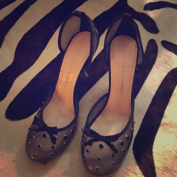 Marc Jacobs black Lucite Pumps with black gems 💎 - Picture 1 of 4